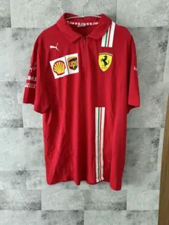 プーマ PUMA フェラーリ ハーフジップ　ポロシャツ USサイズLのサムネイル