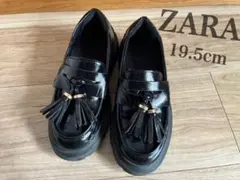 ZARA ブラックローファー 19.5cm
