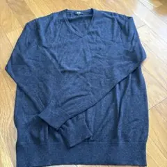 【美品】UNIQLO コットンカシミヤVネックセーター