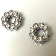 キラキラ　イニシャル　アルファベット　メタルパーツ　2個セット　Ｏ