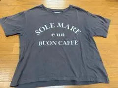 Discoat ロゴプリントTシャツ チャコールグレーのサムネイル