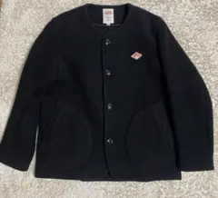 DANTON　ウールモッサ　ダントン　メルトン 　ノーカラー　コート　美品　38