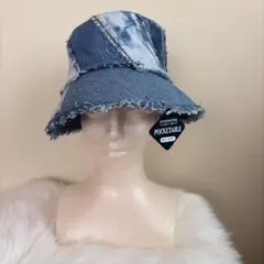 デニム　レディースハット　新品バケットハット