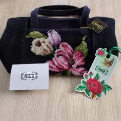 FEILER フラワー柄 ハンドバッグ