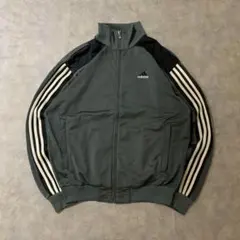 05年製adidas古着トラックジャケット刺繍ロゴスリーライングレーDB119