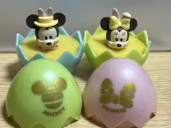 ディズニー リンコレ イースター ガチャリング 2点セット ミッキー ミニー