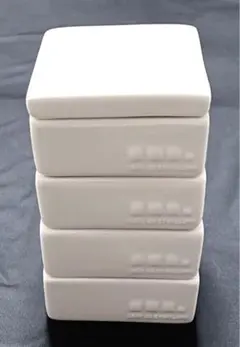 陶器　Cafe de croissant カフェ クロワッサンの店　四段重　重箱