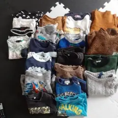 トップス　子供服　長袖　冬服　春服　男の子　女の子　まとめ売り　21着