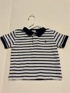 H&M ポロシャツ マリン ボーダー 半袖 6M