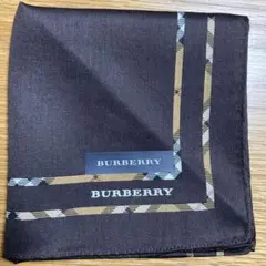 BURBERRY ダークブラウン ハンカチ　未使用品