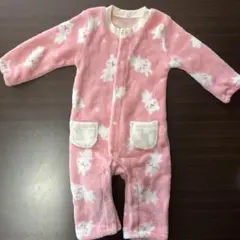 ピンククマ柄ロンパース 80cm