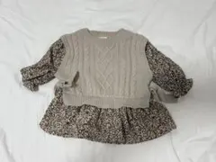 花柄ニットチュニック 95センチ