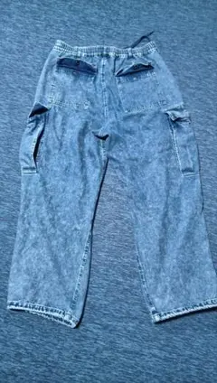 ジーンズカーゴパンツワイド　ウエストゴム　XL