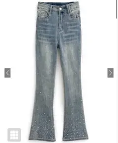 GRL ビジューデニムフレアパンツ at2310