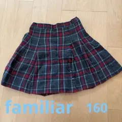 familiar チェック柄 プリーツスカート 160cmのサムネイル