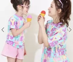 ミッキーマウス カラフル 半袖Tシャツ