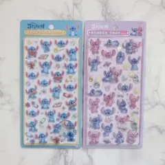 【正規品】ボンボンドロップシール　ディズニー　スティッチ＆エンジェル らくがき