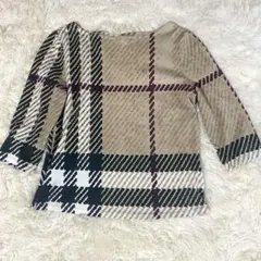 美品 バーバリーロンドン 七分袖カットソー ノバチェック メガチェック
