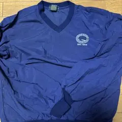 ネイビー Vネック ナイロンジャケット