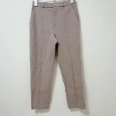 ベージュ スラックス 【M～L】楽ちん アンクル丈 キレイめ 通勤 秋冬 大人