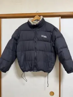 FIRST DOWN ブラック ベージュ　リバーシブルダウンジャケット