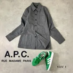 A.P.C. ウールシャツジャケット メンズS レディースS〜M フランス製のサムネイル
