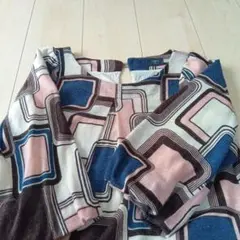 AS KNOW AS de base 幾何学模様 長袖チュニック