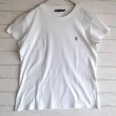 ラルフローレン 半袖Tシャツ（M）白 ポニー刺繍 コットンカットソー レディースのサムネイル