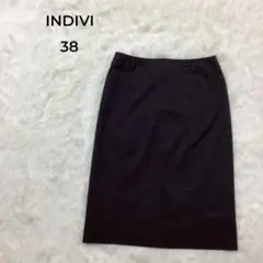 INDIVI インディヴィ　タイトスカート ブラック 38 M ひざ丈スカートのサムネイル