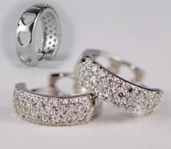 金属アレルギー対応 シルバー925 フープ ハートピアス