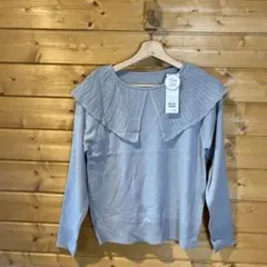 ●新品　Te chichi TERRASSE 透かし編み衿ニット