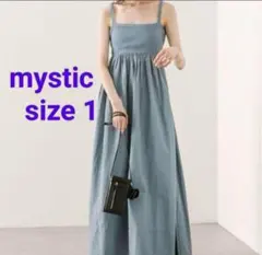 mystic ニット切り替えキャミワンピース