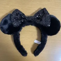 ブラックスパンコール　ミニーカチューシャ