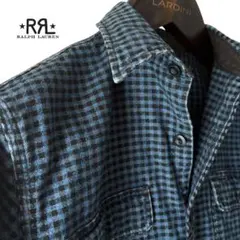 RRL Ralph Lauren/ヘビーコットン/インディゴチェックシャツ