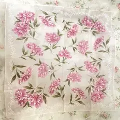 【新品未使用】 ピエールカルダン 花柄 ハンカチ 綿100%