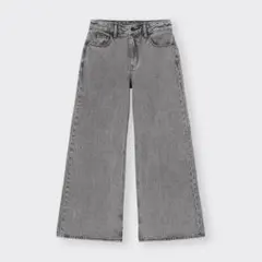 ミドルライズワイドジーンズ グレー WOMEN M