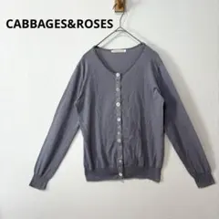美品 キャベジズアンドローゼズ いろいろボタン カーディガン コットン 薄手