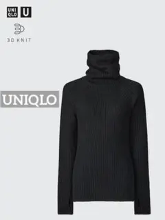 k0419 小さめサイズ UNIQLO 3Dメリノブレンドタートルネックセーター