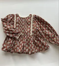little cotton clothes ぺプラムブラウス 3-4y