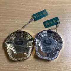 阪神甲子園球場 キーホルダー 2個セット ゴールド シルバー