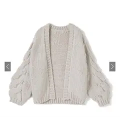 GRL ハンドケーブル編みニットカーディガン mb953