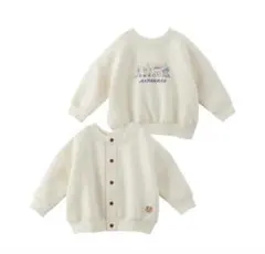 （美品）アンパンマン　刺繍入りカーディガン&トレーナー100センチ