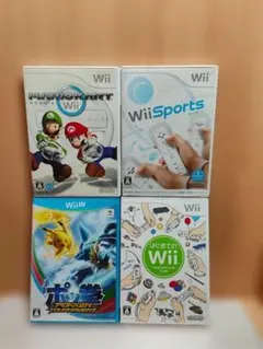 【Wii ソフト】ポッ拳 マリオカート スポーツ はじめてのWii 4本