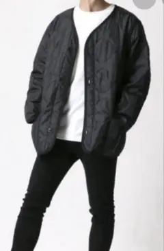 HOUSTONノーカラージャケット，Quilting Linerジャケット，L