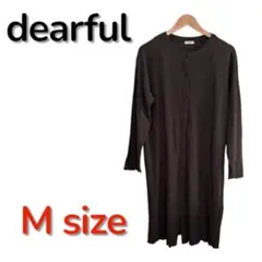 【しまむら dearful】ニットワンピース Mサイズ ダークグレー