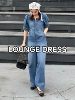 LOUNGEDRESS PUFRILL パフリル デニム オールインワンのサムネイル