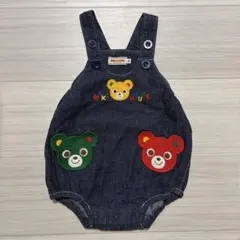 ミキハウス デニムロンパース S 70-80cm