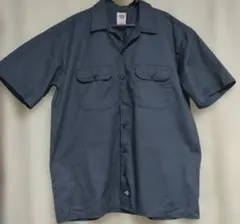 【US企画】Dickies ワークシャツ 半袖 オリーブ Lのサムネイル