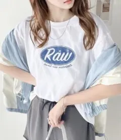 CLASSICAL ELFオーバルロゴTシャツ 綿100% ホワイト　Lサイズ