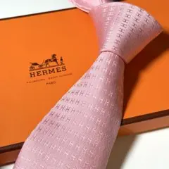 【極美品】 箱付き HERMES エルメス H柄 ファソネ ネクタイ